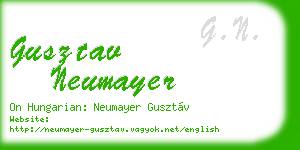 gusztav neumayer business card