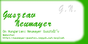 gusztav neumayer business card